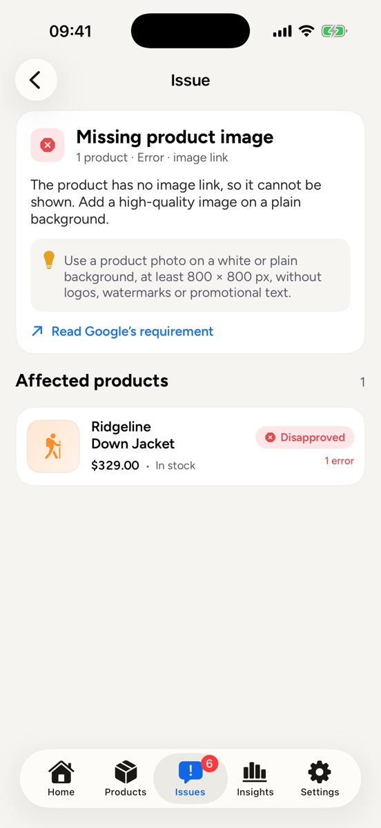 Plain-language fix for a disapproved product and the products affected